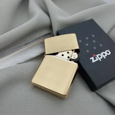 ZIPPO-Feuerzeug Brushed Brass 204B 